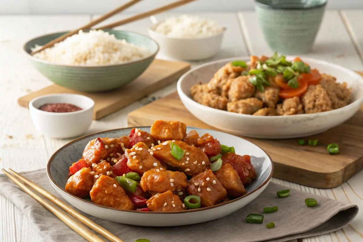 Empress Chicken and General Tso's Chicken comparison.