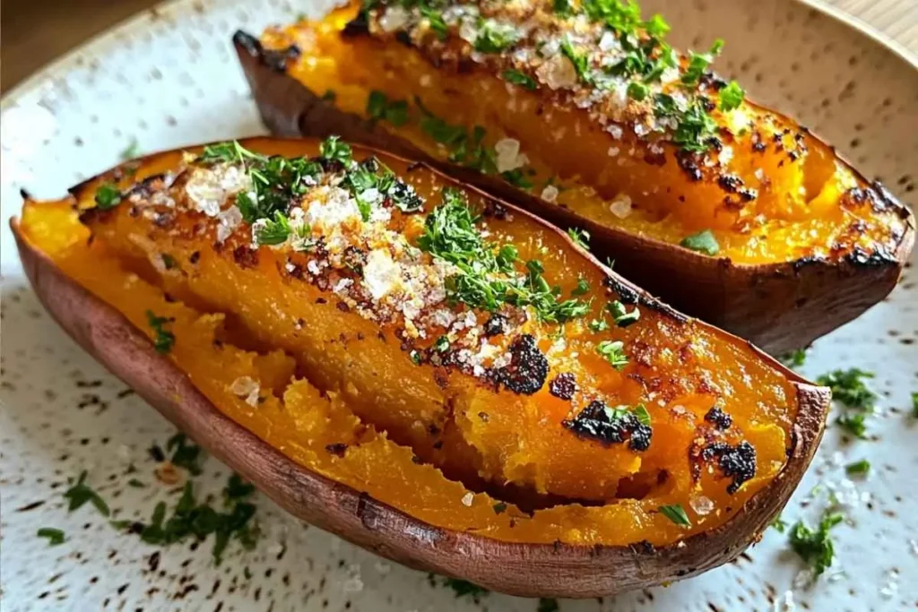 Can I eat a 3 day old sweet potato? Grilled sweet potatoes with herbs and sea salt.