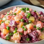 Dominican potato salad in a bowl