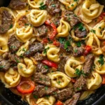 Philly cheesesteak tortellini recipe
